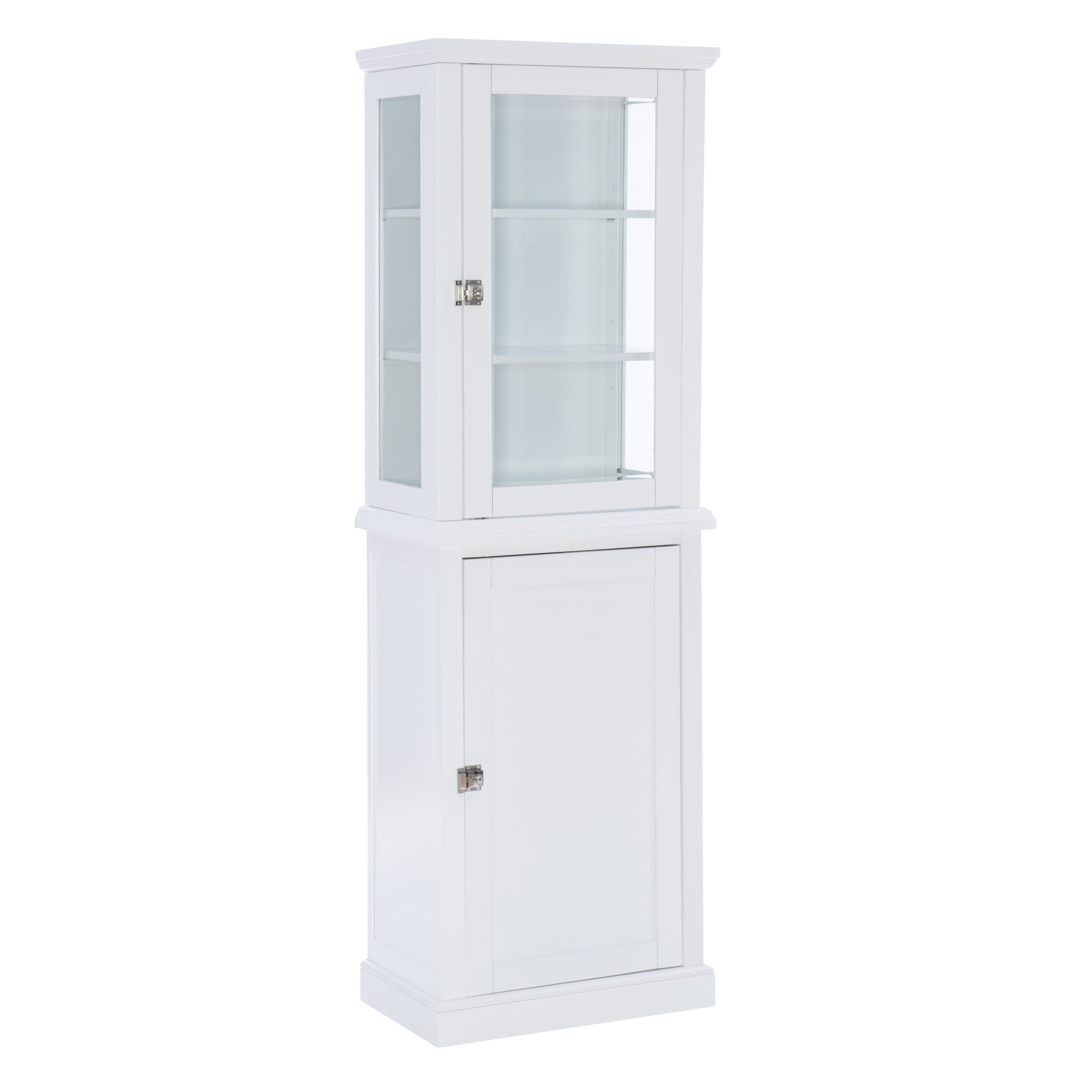 Linon Scarsdale Tall Cabinet, White, Open And Closed Storage Area ... within Understanding the Appeal of Scarsdale Demi Cabinet White in Modern Interiors