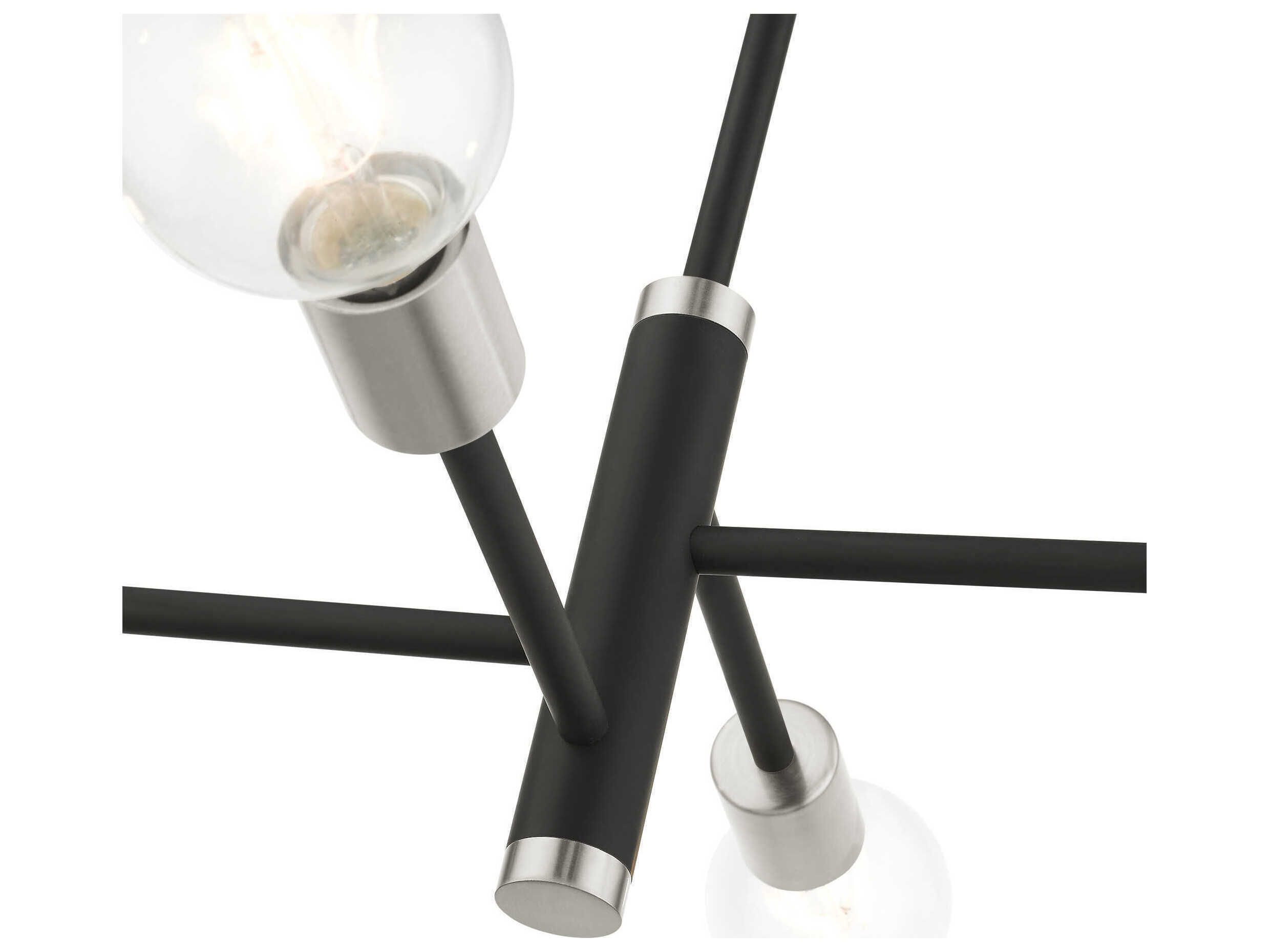 Livex Lighting Bannister 4-Light Black Linear Chandelier | Lv4586404 pertaining to Understanding the Appeal of Modern Chandelier Design