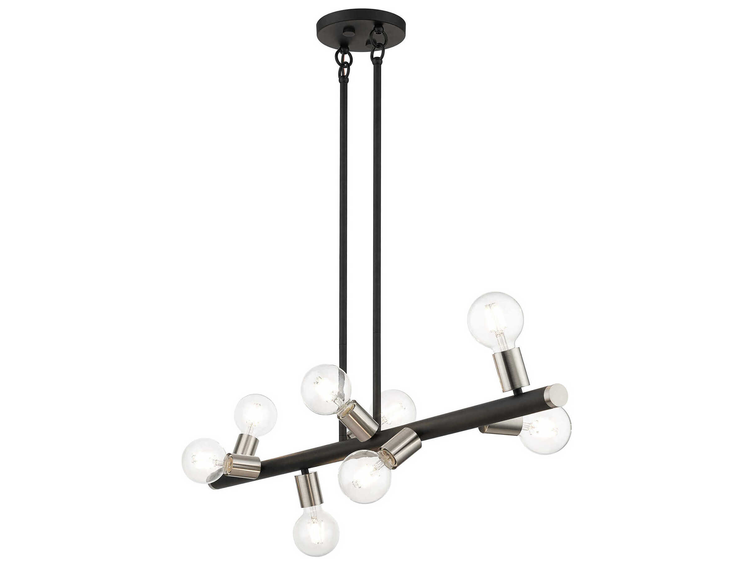 Livex Lighting Bannister 8-Light Black Brushed Nickel Linear Island ... with Understanding the Appeal of Modern Chandelier Design