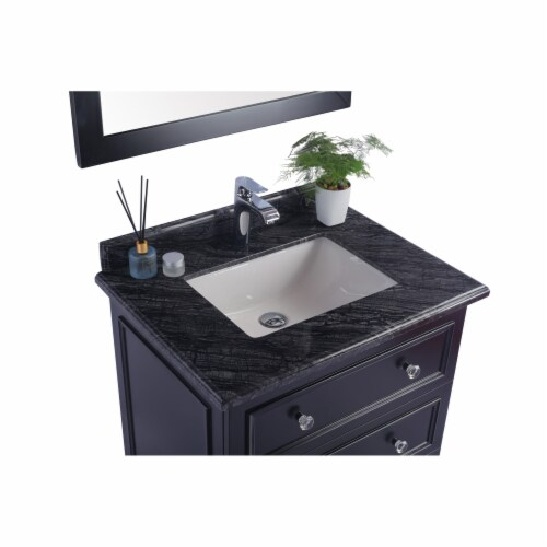 Luna - 30 - Espresso Cabinet + Black Wood Marble Countertop, 1 - King ... for Mastering Your Coffee Routine with the Luna 30" Espresso Cabinet