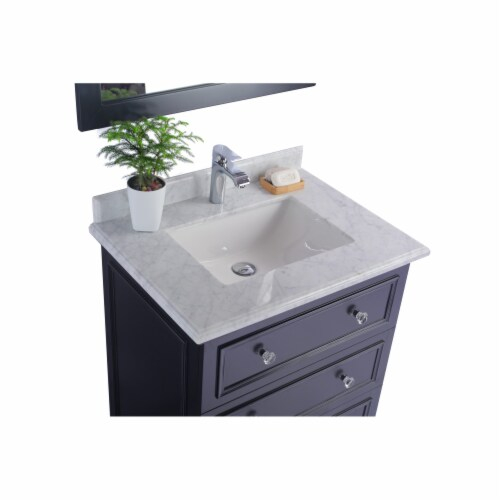 Luna - 30 - Espresso Cabinet + White Carrara Marble Countertop, 1 - Ralphs with regard to Luna, 30" Espresso Cabinet