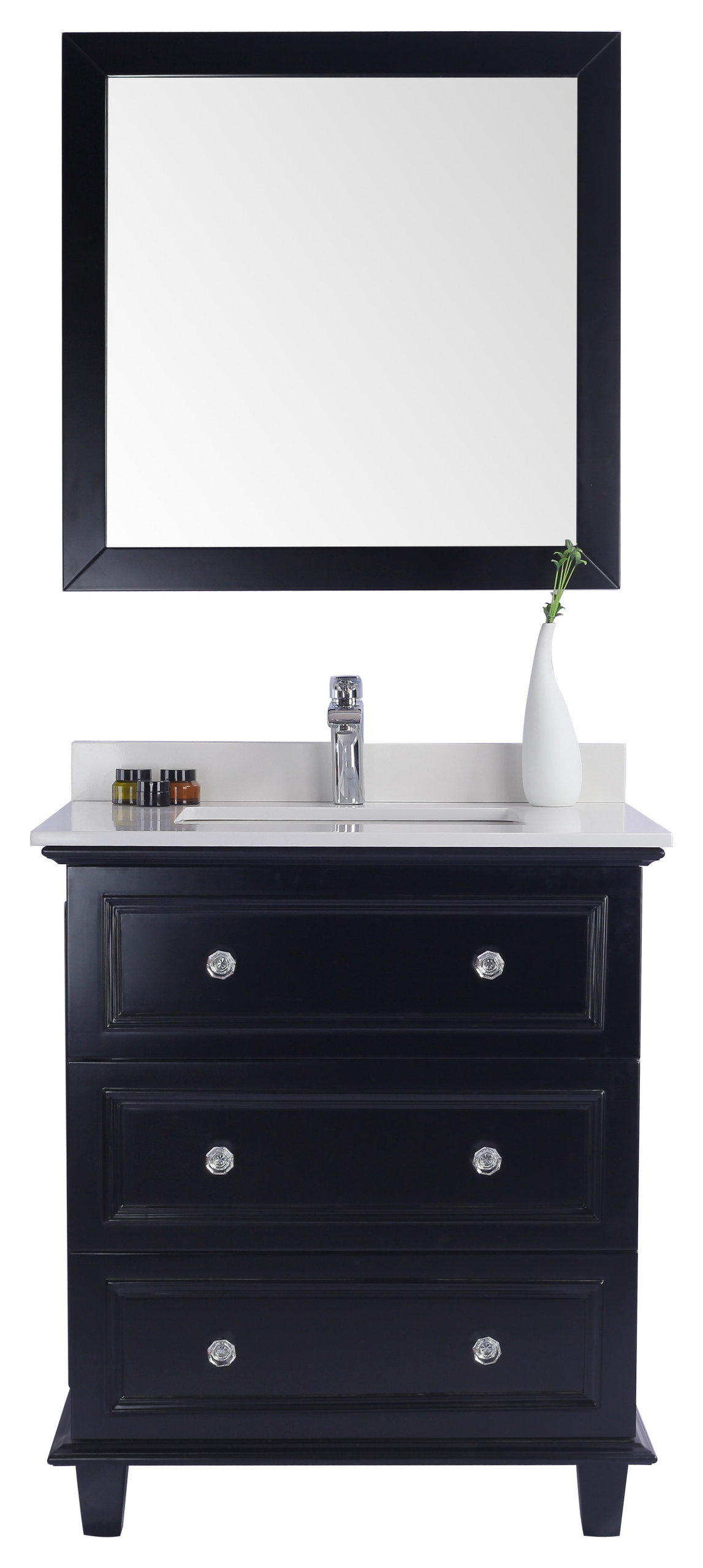 Luna 30" Espresso Cabinet, White Quartz Counter, No Mirror, 22X30X35 ... with regard to Mastering Your Coffee Routine with the Luna 30" Espresso Cabinet