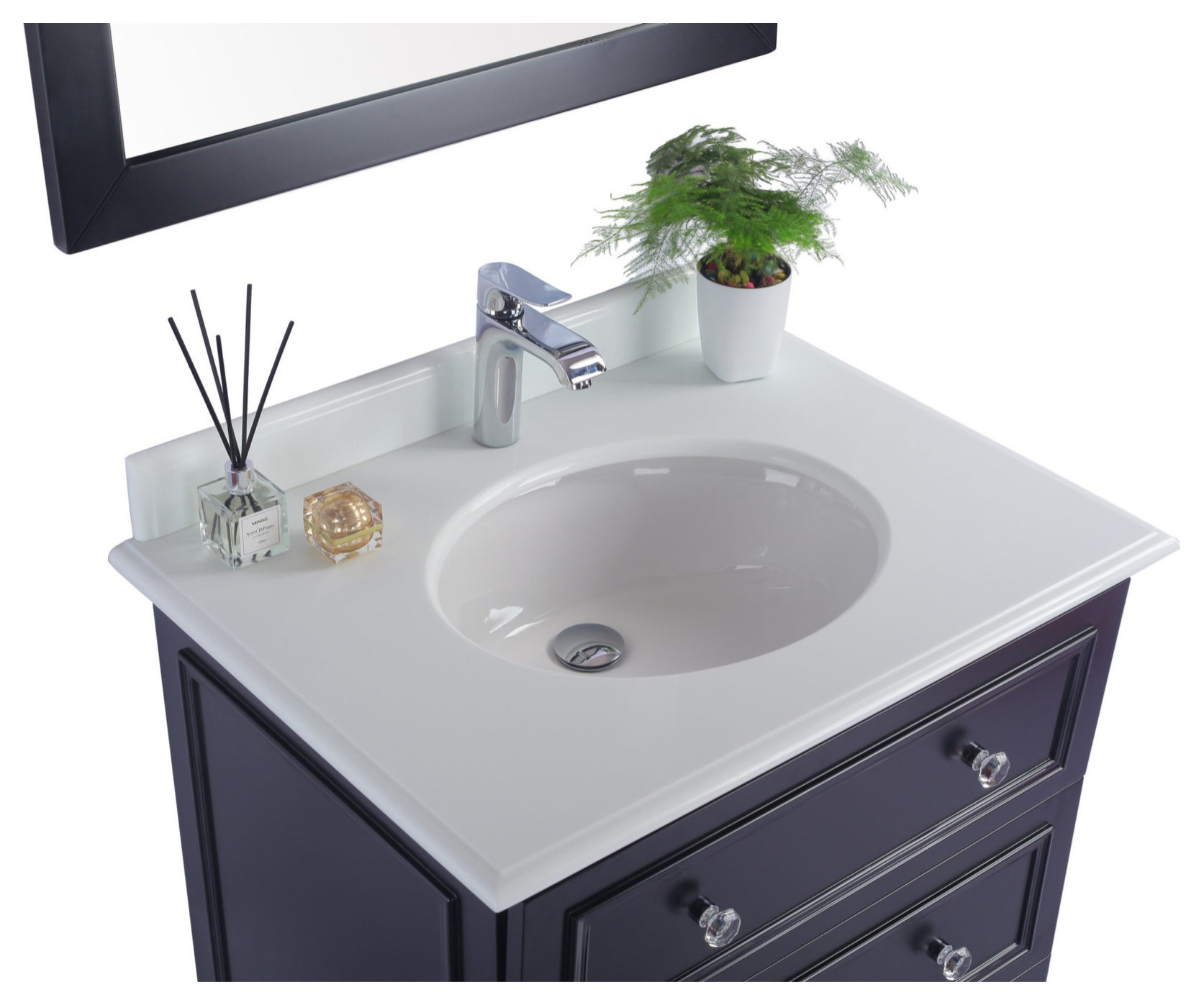 Luna, 30" Espresso Cabinet With Pure White Phoenix Stone Countertop ... with regard to Mastering Your Coffee Routine with the Luna 30" Espresso Cabinet