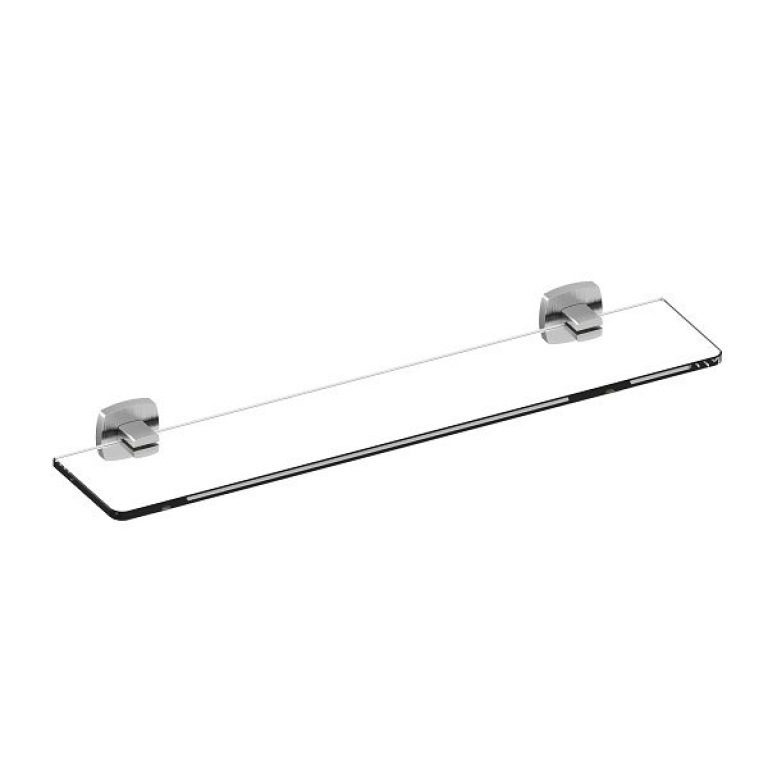 Luxus Glass Shelf Brushed Nickel - Bathrooms On A Budget pertaining to Creating Visual Appeal with Loft Bathroom Glass Shelf Brushed Chrome Installations