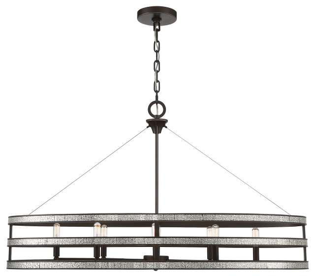 Madera 8-Light Linear Chandelier, English Bronze - Transitional ... with regard to High Line 8-Light Linear Chandelier, Satin Bronze