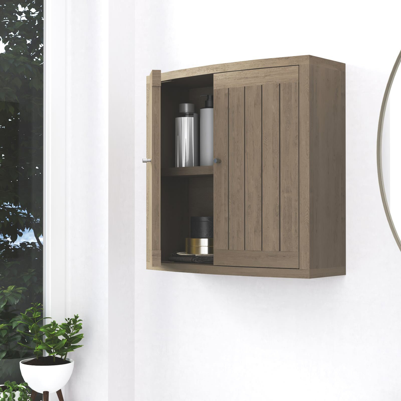Manada Wall Mounted Storage Cabinet - Transitional - Bathroom Cabinets ... in Manada-Mist Backless Wall Mounted Storage Cabinet