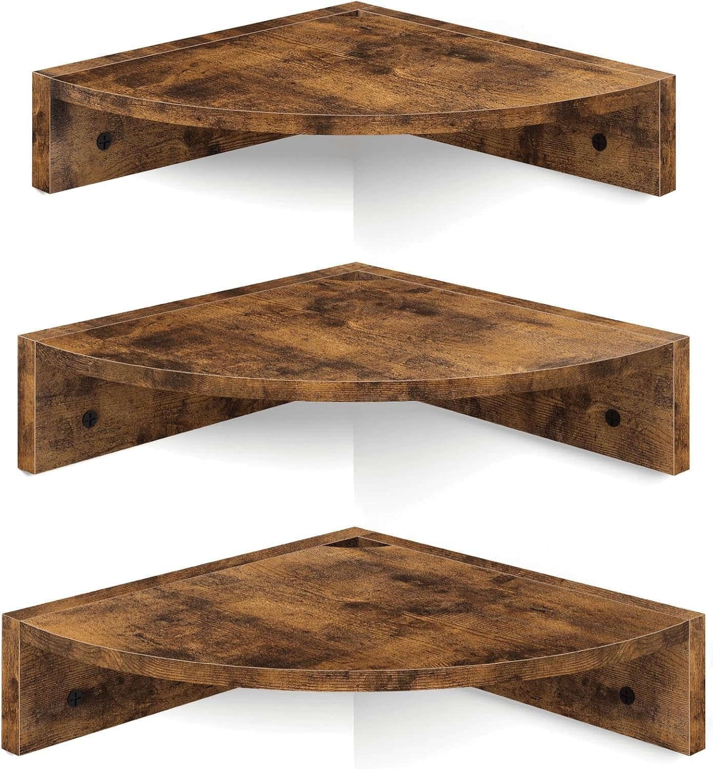 Mardili Corner Shelves Wall Mounted, Rustic Farmhouse Corner Floating ... pertaining to Sunriver Corner Shelf