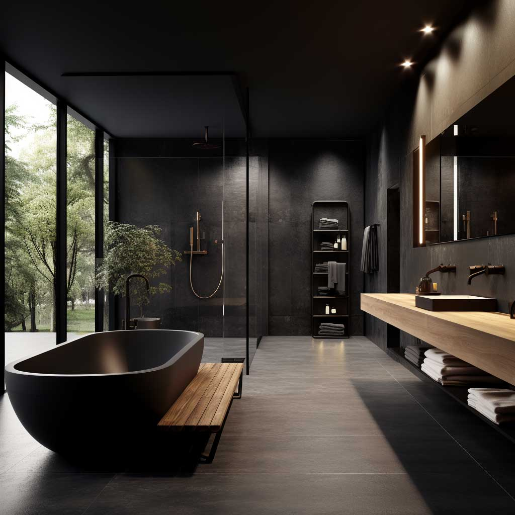 Matte Black Bathroom Ideas At Sam Moonlight Blog within Old Stone Bath Shelf Finished In Matte Black