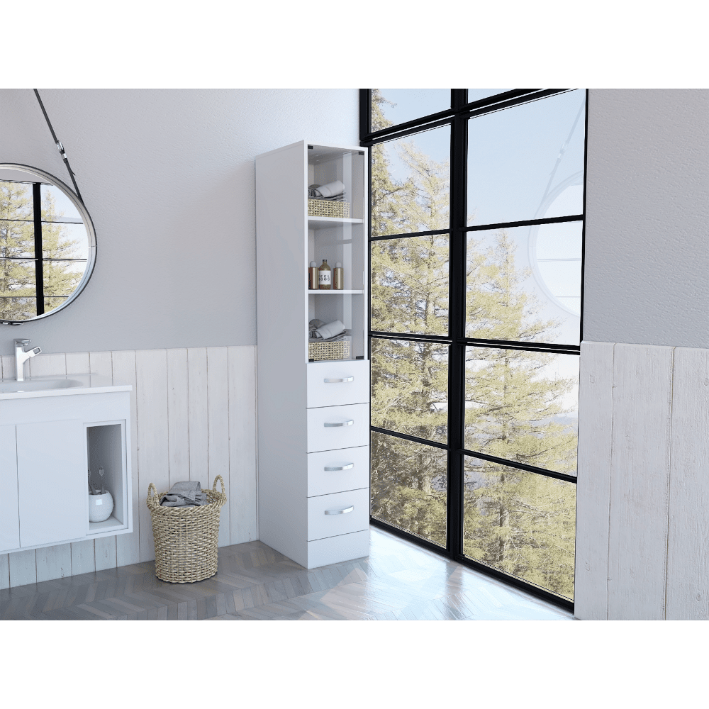 Megan Linen Cabinet - White - Walmart.com intended for Linen Cabinet Sandy