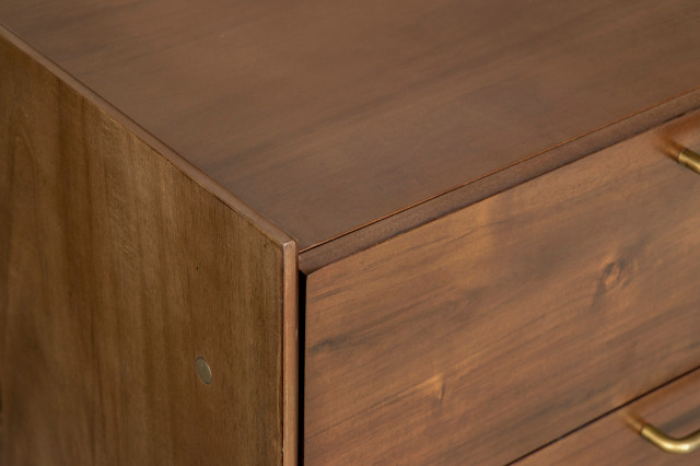 Mid-Century Modern High Chest - Midcentury - Dressers - By Unique ... with How to Identify Authentic Mid-Century Modern Furniture with Walnut Finish