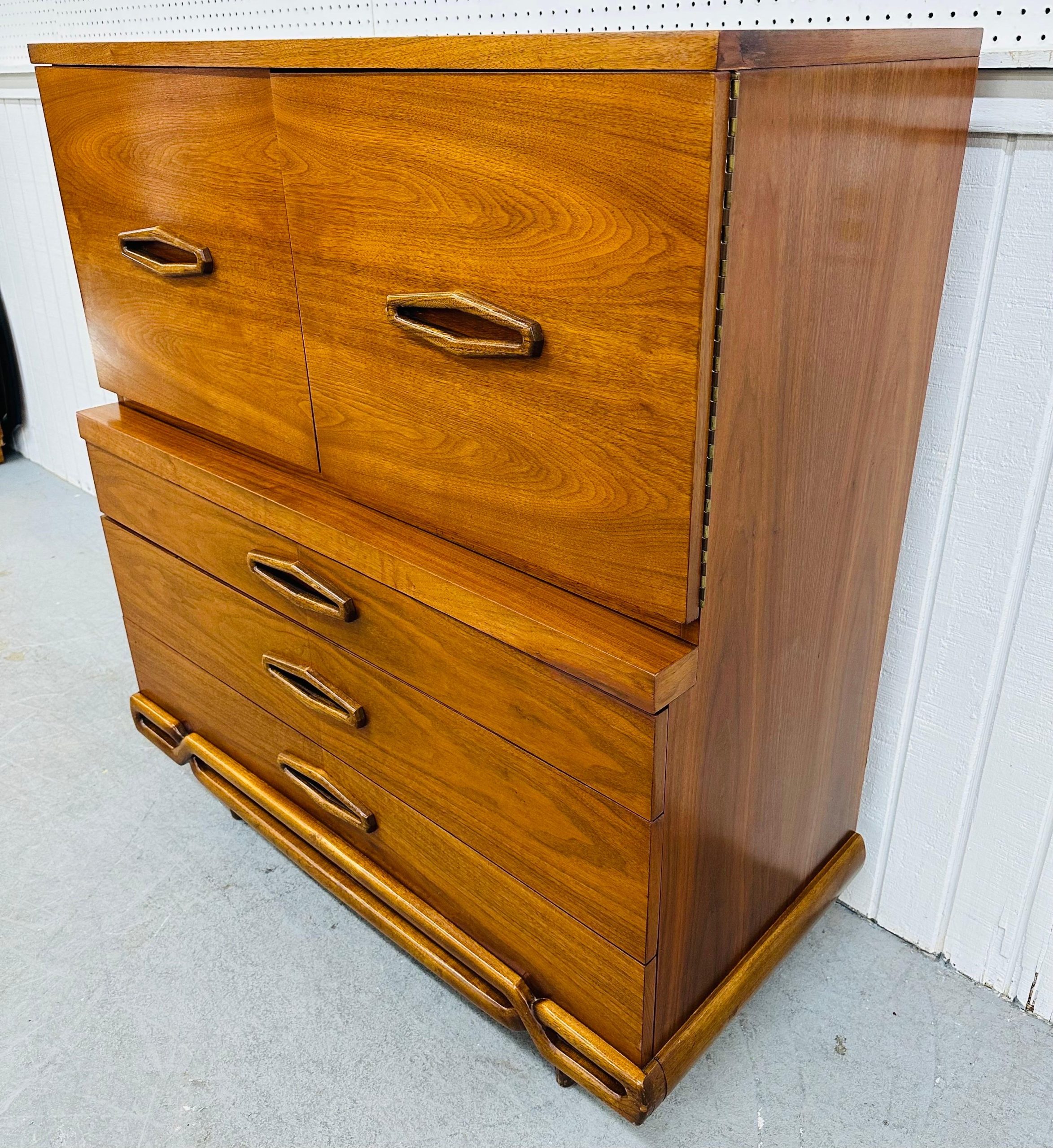 Mid-Century Modern Walnut High Chest For Sale At 1Stdibs with regard to How to Identify Authentic Mid-Century Modern Furniture with Walnut Finish