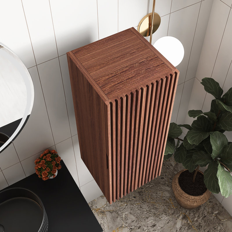 Millwood Pines 30" H Wall-Mounted Floating Bathroom Vanity Side Cabinet ... for Wall-Mounted Floating Bathroom Vanity Side Cabinet