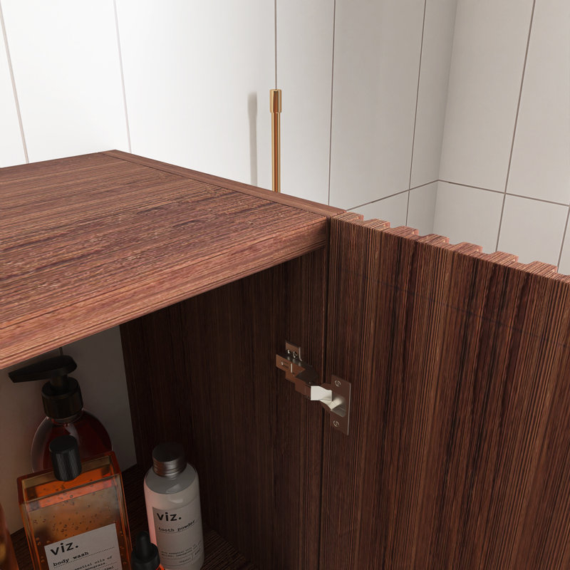 Millwood Pines 30" H Wall-Mounted Floating Bathroom Vanity Side Cabinet ... with Designing with Space: The Art of Wall-Mounted Floating Bathroom Vanity Side Cabinets