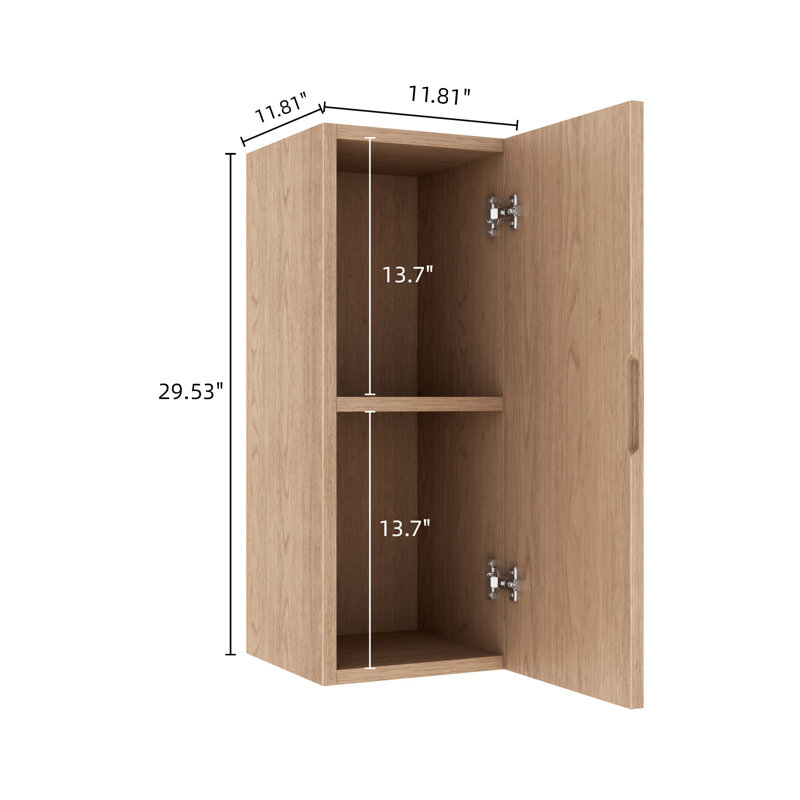 Millwood Pines Kali Wall-Mounted Floating Striped Bathroom Vanity Side ... for Wall-Mounted Floating Bathroom Vanity Side Cabinet