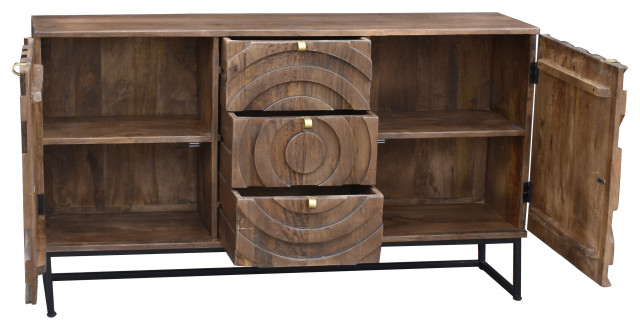 Misun Recycled Mango Wood Bathroom Linen Cabinet With 2 Doors ... for Juun Recycled Mango Wood Small Bathroom Linen Cabinet, 2 Doors