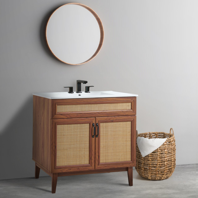 Modern Farmhouse 2-Shelf Bath Vanity Cabinet Only, Sink Basin Not ... regarding 36" Modern Farmhouse 2-Shelf Bath Vanity Cabinet Only (Sink Basin Not Included)