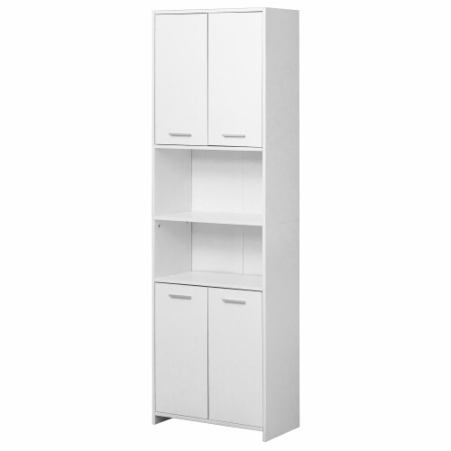 Modern White Standing Bathroom Tall Linen Tower Storage Cabinet Wide ... with regard to Designing functional storage solutions for modern bathrooms and offices