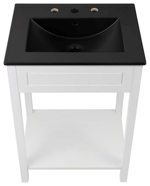 Modway Altura 24" Mdf Ceramic And Particleboard Bathroom Vanity In ... throughout The Hidden Details That Make All the Difference in Bathroom Storage Solutions