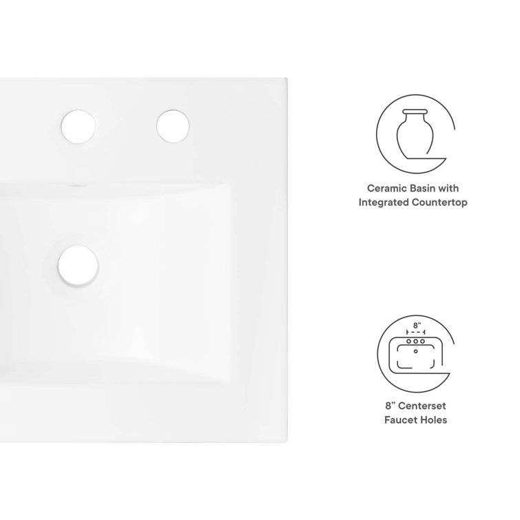 Modway Cayman 18" Bathroom Sink & Reviews | Wayfair pertaining to Cayman 18 Bathroom Sink