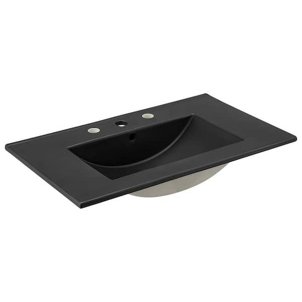 Modway Cayman 18 In. Bathroom Sink In Black Eei-5068-Blk - The Home Depot with Cayman 18 Bathroom Sink