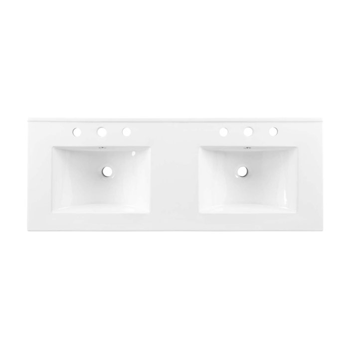 Modway Cayman 48" Double Basin Bathroom Sink | Wayfair for How Cayman 48 Single Basin Bathroom Sink Transforms Small Bathroom Spaces
