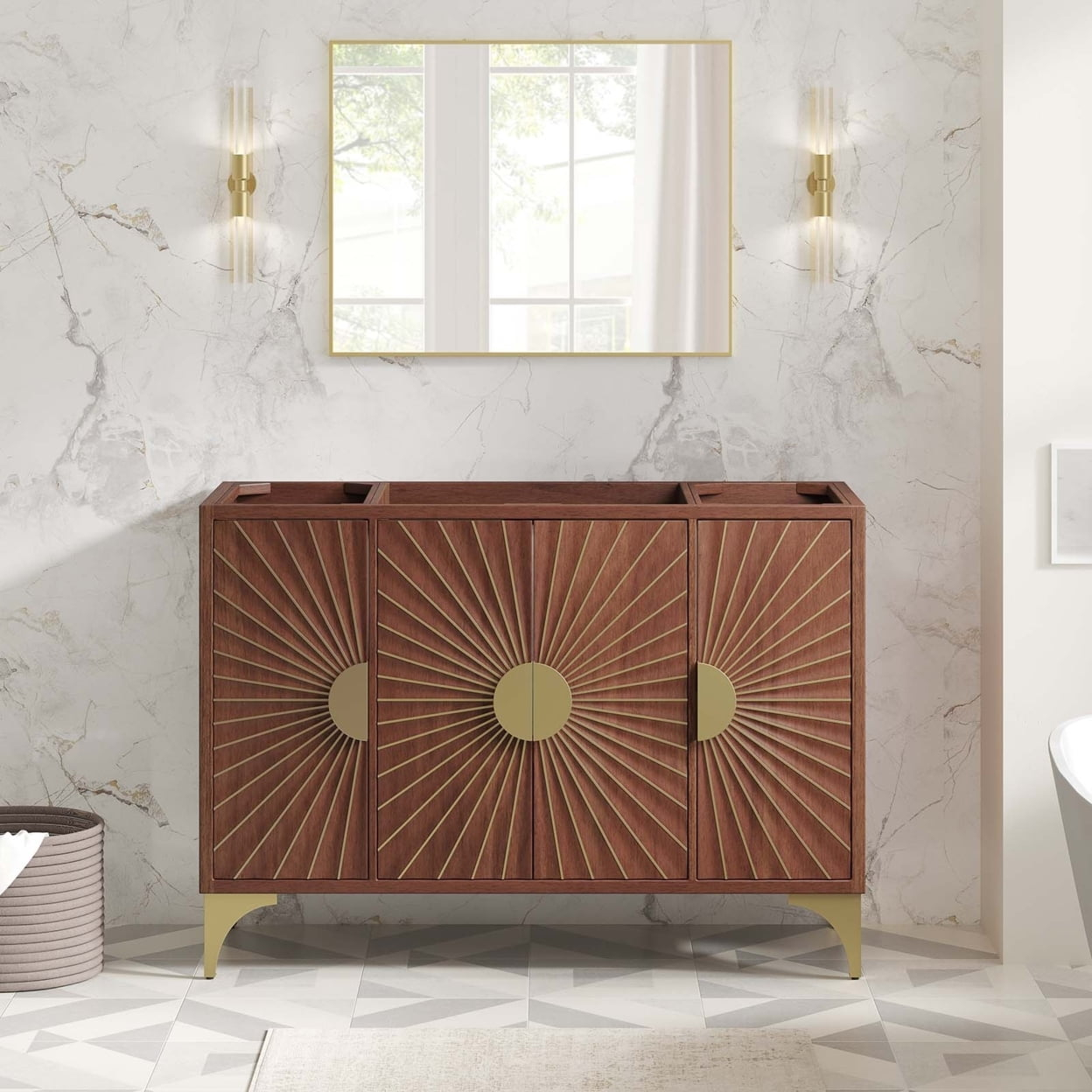 Modway Daylight 48" Single Sink Compatible (Not Included) Bathroom ... throughout Daylight 48 Single Sink Compatible (Not Included) Bathroom Vanity Cabinet