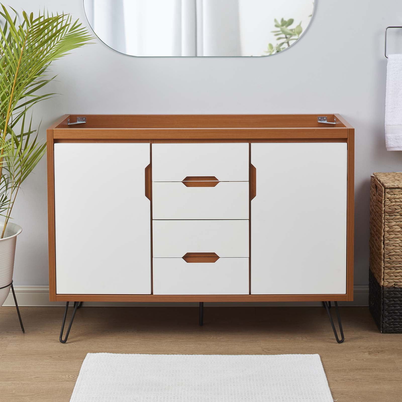 "Modway Mid-Century Modern Energize 48"" Bathroom Vanity Cabinet ... in Understanding the Benefits of Energize 48 Bathroom Vanity Cabinet Design