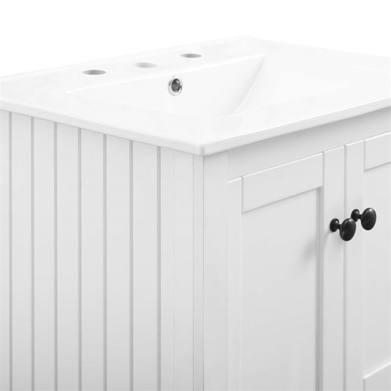 Modway Prestige 24" Modern Wooden Bathroom Vanity In White | Cymax Business within Understanding the appeal of white bathroom vanities in modern homes
