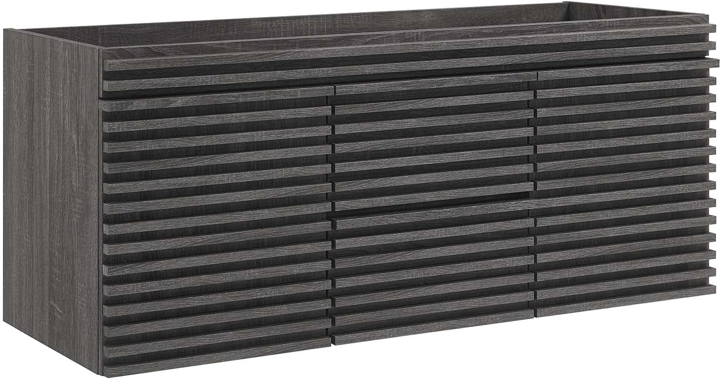 Modway Render 48" Double Sink Compatible (Not Included) Bathroom Vanity ... within Render 48" Double Bathroom Vanity Cabinet, Charcoal