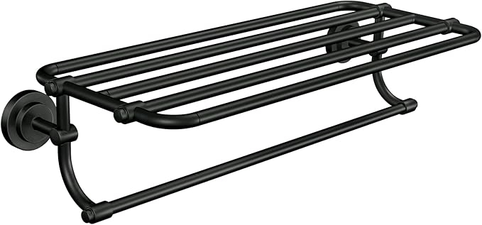 Moen Dn0794Bl Iso 24-Inch Wide Bathroom Hotel-Style Towel Shelf With ... intended for Moen Iso 24" Shelf