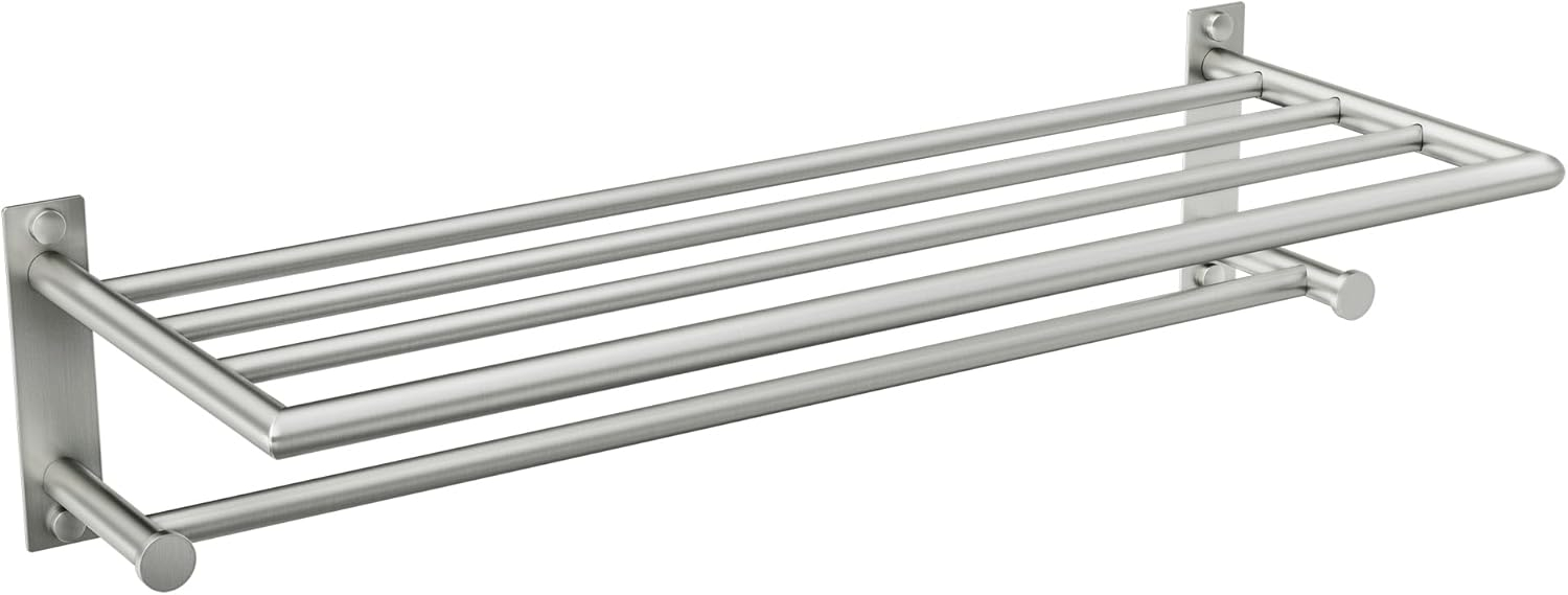 Moen Y5794Bn 24-Inch Wide Modern Bathroom Hotel-Style Towel Storage ... regarding Everything You Need to Know About Moen Iso 24 Shelf Assembly and Troubleshooting