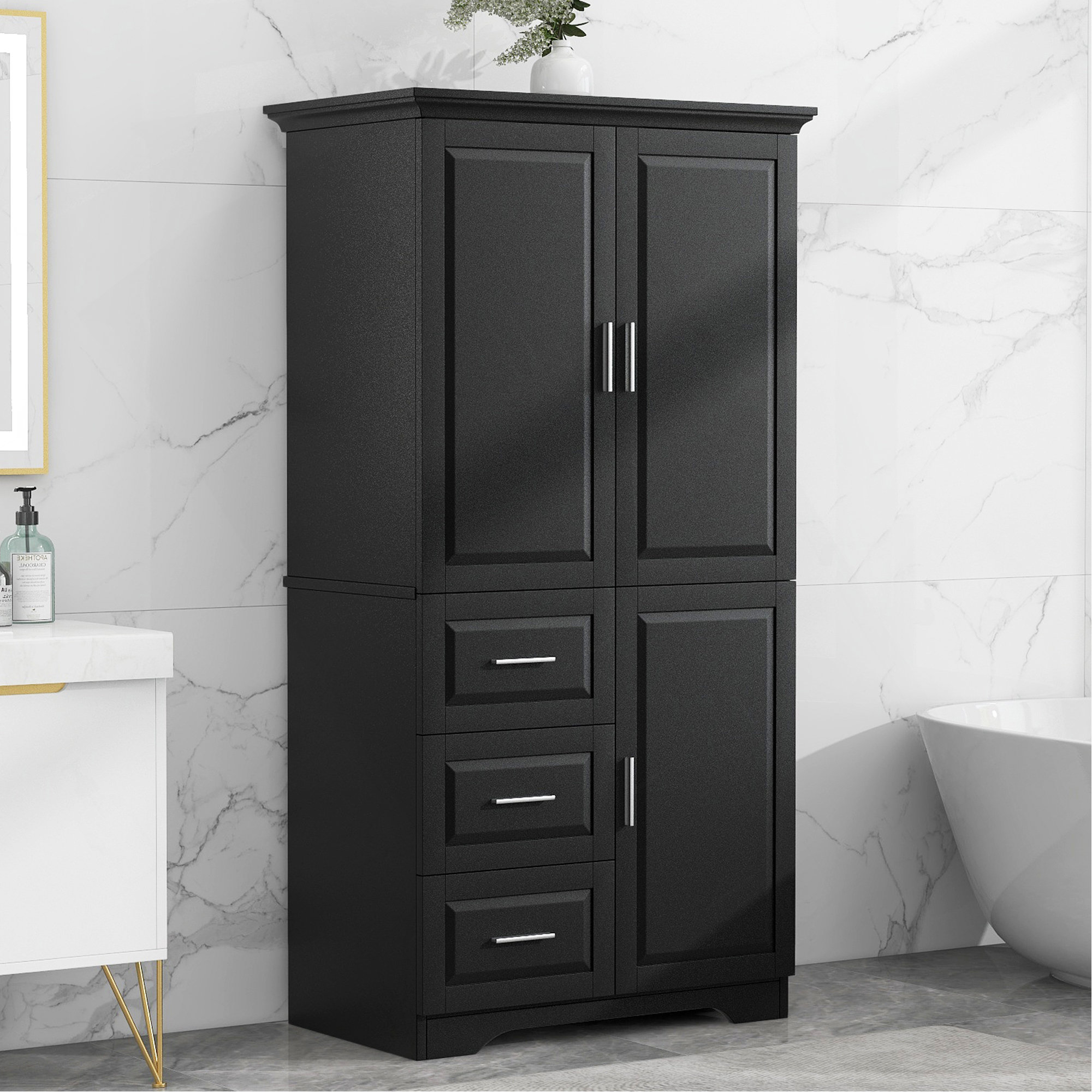 Mr Hua Versatile Tall And Wide Storage Cabinet For Bathroom, Office ... for Everything You Need to Know About the Gewnee Tall and Wide Storage Cabinet