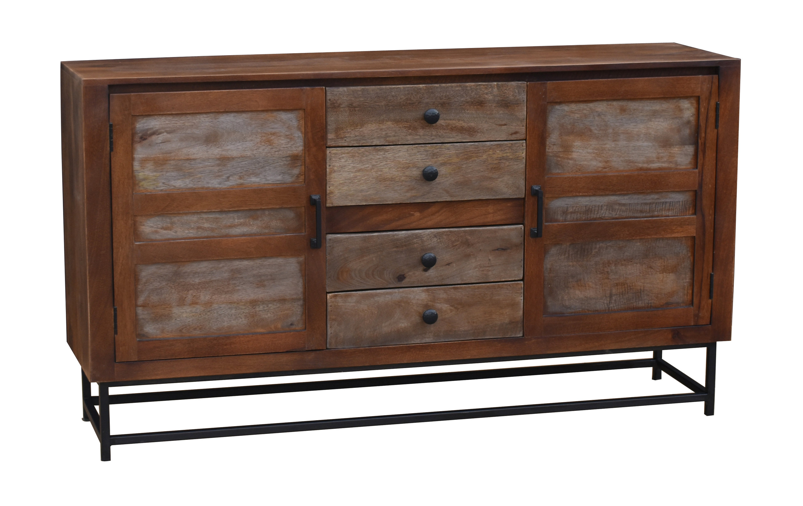 Natal Mango Wood Bathroom Linen Cabinet With 4 Drawers And 2 Doors ... with regard to How Nuna Mango Wood Cabinets Transform Small Bathroom Organization
