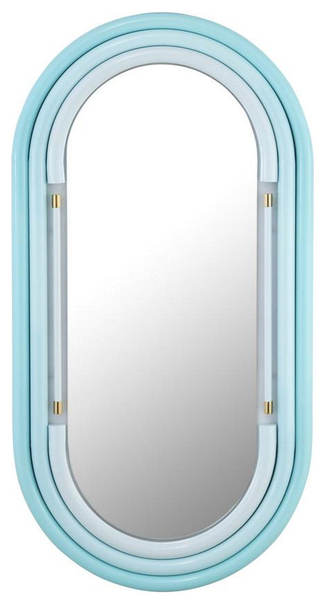 Neon Wall Mirror, Blue - Contemporary - Wall Mirrors - By Bison ... intended for Neon Wall Mirror, Blue