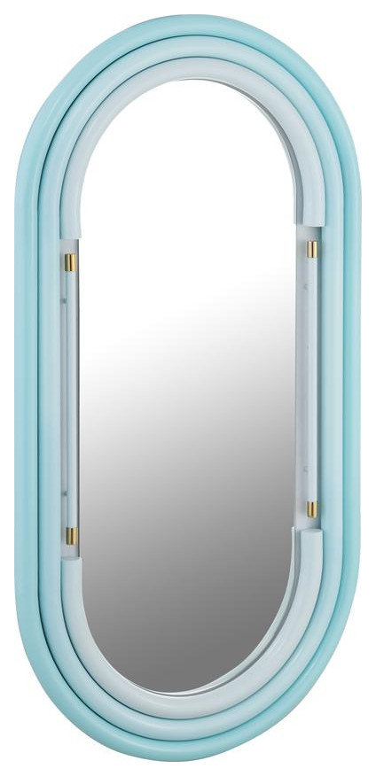 Neon Wall Mirror, Blue - Contemporary - Wall Mirrors - By Bison ... with How Blue Neon Wall Mirrors Transform Interior Spaces
