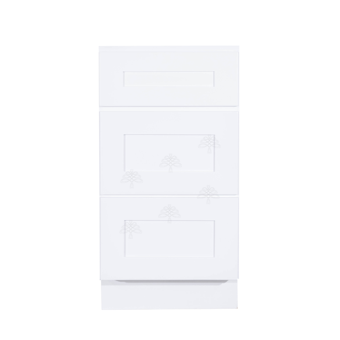 Newport Shaker Vanity Draw Base Cabinet With 3 Drawers W15" H33" D21 ... pertaining to Mastering the Installation Process of Newport Vanity Drawer Base Cabinet Units