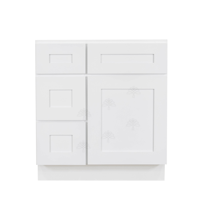 Newport Shaker Vanity Sink Base Cabinet With Drawer Left W30" H33" D21 ... throughout Newport Vanity Sink Base Cabinet