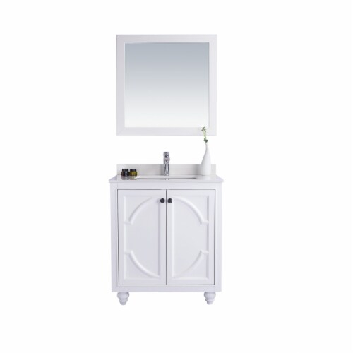 Odyssey - 30 - White Cabinet + White Quartz Countertop, 1 - Smith’s ... with regard to Transforming Spaces with 36 White Cabinet Systems