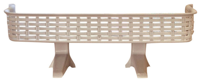 One Shelf Over The Toilet Tank White Rattan Plastic Bathroom Space Save ... inside One Shelf Over The Toilet Tank White Rattan Plastic Bathroom Space Save
