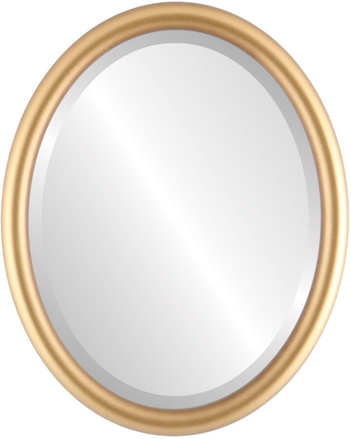 Ovalcrest By The Ovalcrest Mirror Store Pasadena Framed Oval Mirror In ... with regard to Pasadena Framed Oval Mirror, Gold Spray, 13"X17"