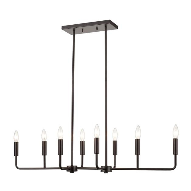 Park Slope 39'' Wide 8-Light Linear Chandelier - Oil Rubbed Bronze ... for Exploring the Design Elements That Make High Line Lighting Stand Out