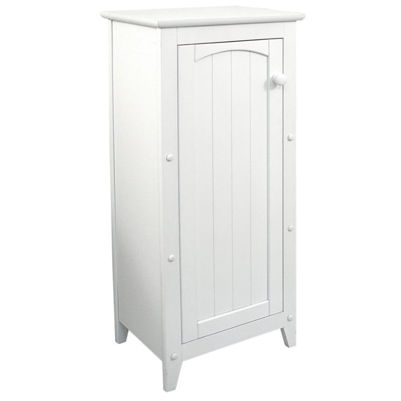Pemberly Row 3 Shelves Wood Storage Cabinet In White With Lacquer ... with Exploring the Durability and Aesthetics of Engineered Wood Bathroom Furniture