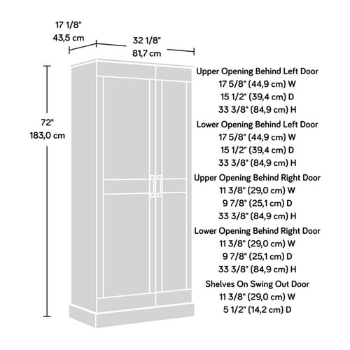 Pemberly Row Engineered Wood Storage Cabinet In Blade Walnut Finish | Ebay pertaining to Understanding the craftsmanship behind Pemberly Row engineered wood storage solutions