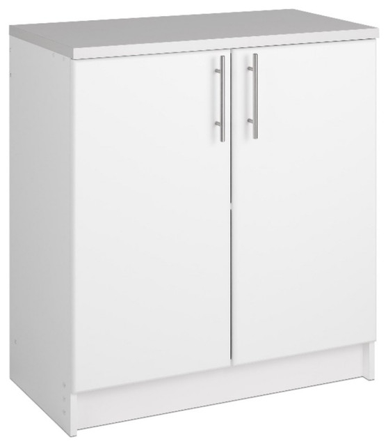 Pemberly Row White Engineered Wood Base Cabinet With Melamine ... regarding Pemberly Row Over The Toilet Storage Cabinet In White Ash - Engineered Wood