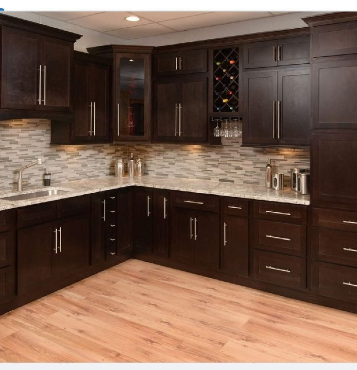 Pin By Gaby Leiva On Guardado Rápido | Espresso Kitchen Cabinets ... for The Essential Guide to Perfect 16 Cabinet Espresso Extraction Techniques