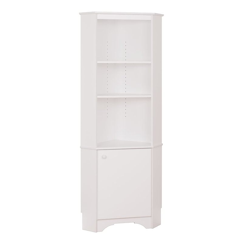 Prepac Elite White Tall 1-Door Corner Storage Cabinet (Wscc-0604-1) Image 1 regarding How Vestal Tall Corner Cabinets Can Transform Your Storage Solutions