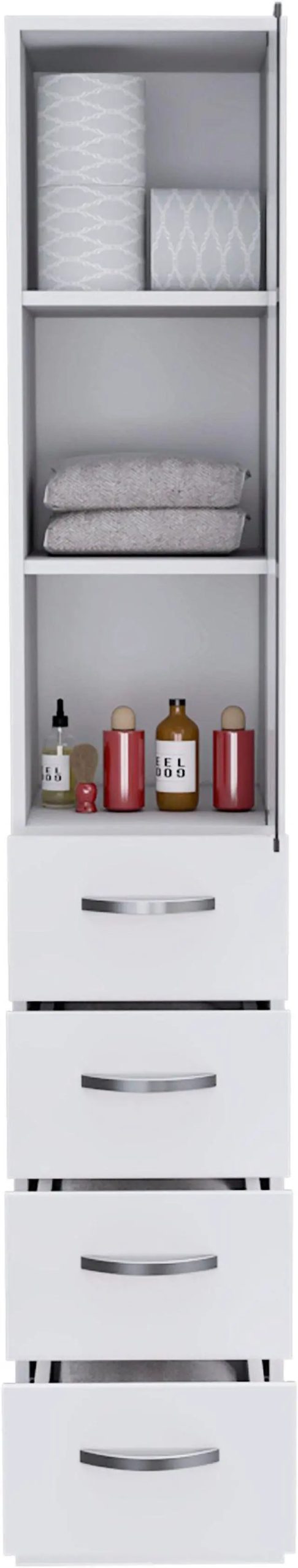 Preston Linen Cabinet, Three Interior Shelves, Three Drawers - Newegg.com with Preston Linen Cabinet
