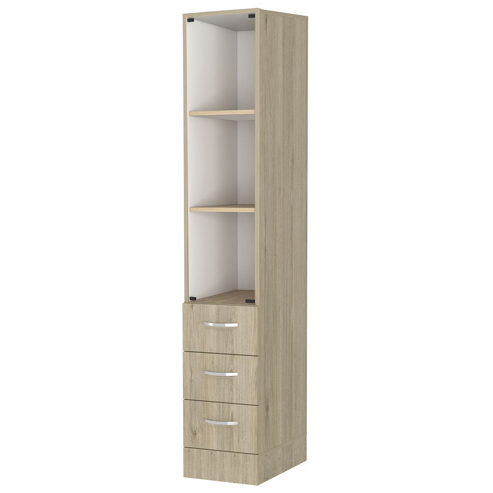 Preston Linen Cabinet, Three Shelves, Four Drawers inside Preston Linen Cabinet