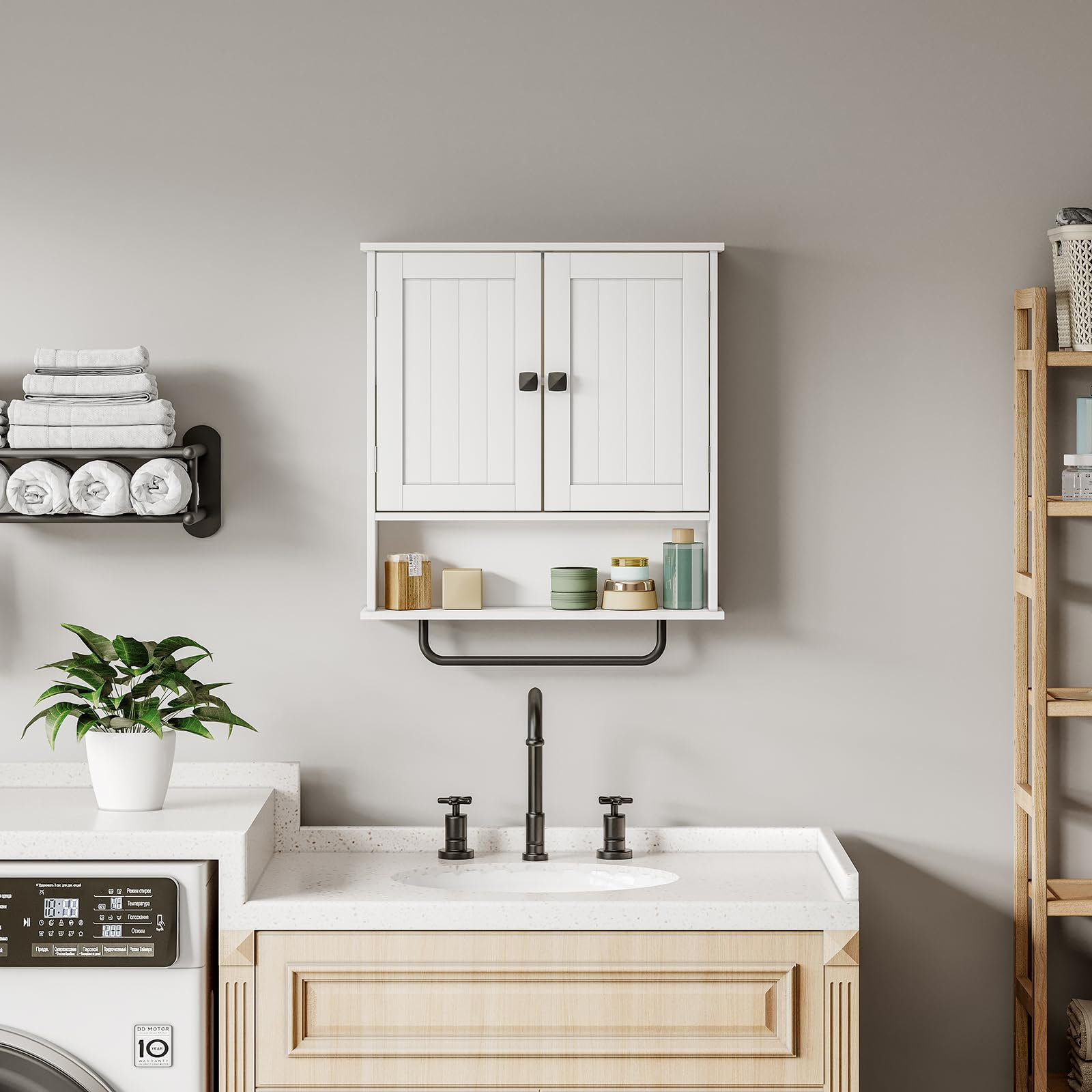 Red Barrel Studio® Bathroom Cabinet Wall Mounted Medicine Cabinets With ... intended for Understanding the Benefits of Over-the-Toilet Storage Cabinets for Every Home