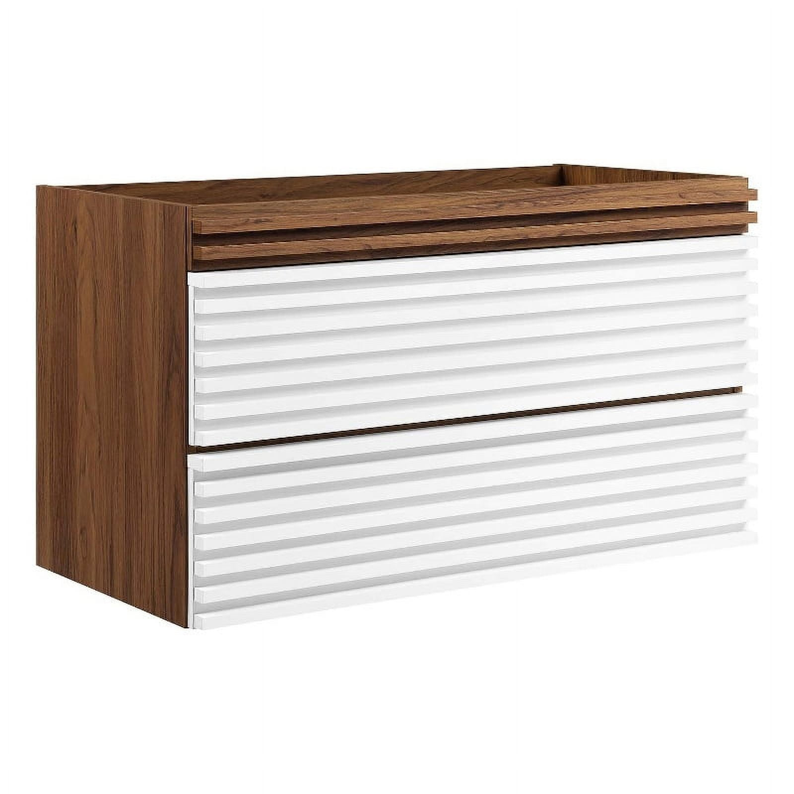 Render 36" Wall-Mount Bathroom Vanity Cabinet - Walmart.com throughout Render 36" Wall-Mount Bathroom Vanity Cabinet, Oak